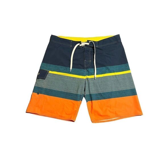 Nonwe Board Shorts Swim Trunks Lined Striped Cargo Men Size 36 - Picture 2 of 9